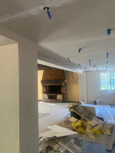 Chantier plafond et cloisons placo